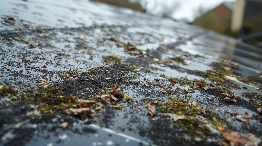 Soiled solar panels showing bird droppings and dirt buildup before cleaning