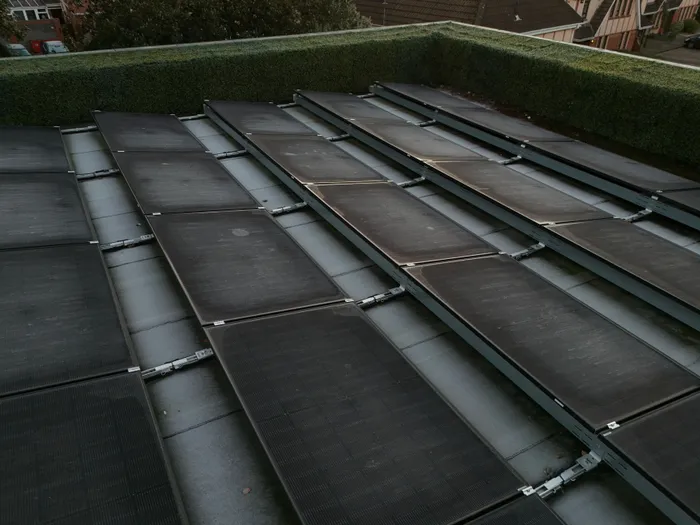 Solar panels installed on the pitched roof of an Irish home